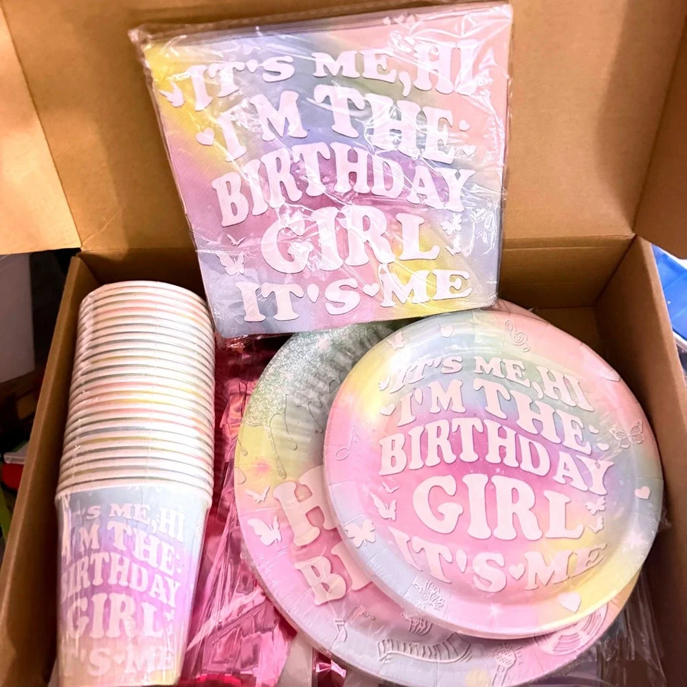 NWT 193 Pc Swiftie Birthday Decorations 24 Guests Happy Birth-Tay Party Supplies